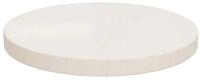 vidaXL Tischplatte, Wei&szlig; &Oslash;30x2,5 cm Massivholz Kiefer