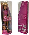 Barbie Stehpuppe Barbie Fashionistas Puppe mit schwarzem glattem Haar,...