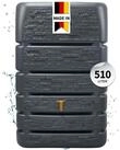 4rain Regentonne SLIM STONE DECOR Mauertank 510 Liter graphite grey