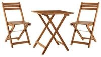 Juskys Balkonset Bala, (3-tlg), Sitzgruppe aus Holz, klappbar, platzsparend,...