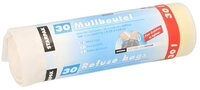 PAPSTAR M&uuml;llbeutel M&uuml;llbeutel mit Zugband, LDPE 30 l 62 cm x 53 cm weiss 17...