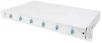 Digitus LWL Splei&szlig;box, 1HE, best&uuml;ckt, 6x LC DX, OM3 Netzwerk-Switch