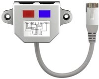 Goobay Splitter GOOBAY CAT.5 Kabel-Splitter Beschaltung 2x Ethernet, geschirmt