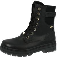 Schn&uuml;rboots TOM TAILOR, Damen, Gr. 36, schwarz, Elastischer Einsatz, Lederimitat,