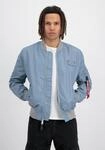 Bomberjacke ALPHA INDUSTRIES "MA-1 TTC Light", Herren, Gr. S, bunt (graublau), Shell:
