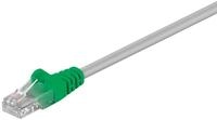 Goobay CAT 5e Crossover-Patchkabel U/UTP Grau-Gr&uuml;n 0.5 m - CCA Kupfergemisch