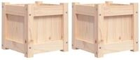 vidaXL Blumentopf Pflanzk&uuml;bel 2 Stk. Massivholz Kiefer (2 St)