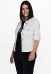 Jeansjacke ONLY CARMAKOMA "CARWESPA LS JACKET", Damen, Gr. 42, wei&szlig;,...