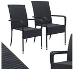 Juskys Gartenstuhl Yoro (2 St), stapelbar, modern, leicht und stabil