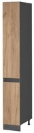 Vicco Hochschrank R-Line, Goldkraft Eiche/Anthrazit, 30 cm J-Shape (1-St)