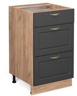 Vicco Unterschrank Fame-Line, Anthrazit-Gold/Goldkraft Eiche, 50 cm ohne