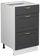 Vicco Unterschrank Fame-Line, Anthrazit-Gold/Wei&szlig;, 50 cm ohne Arbeitsplatte...