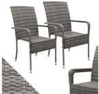 Juskys Gartenstuhl Yoro (2 St), stapelbar, modern, leicht und stabil