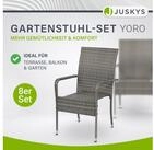 Juskys Gartenstuhl Yoro (8 St), stapelbar, modern, leicht und stabil