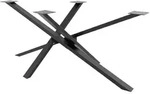CLP Tischbein Jimmy, Kreuzgestell f&uuml;r DIY, Tischkufen, Metall schwarz 140 cm x 72 cm
