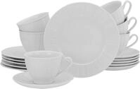 CreaTable Kaffeeservice Barcelona (18-tlg), 6 Personen, Porzellan, klassischer