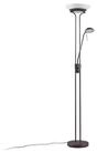 Lindby Stehlampe Yveta, LED, Metall, Braun warmwei&szlig; IP20, 1 x 20 W LED + 1 x 5 W