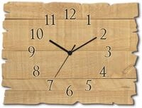 Artland Wanduhr Holzuhr hell (wahlweise mit Quarz- oder Funkuhrwerk, lautlos ohne