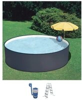 SUMMER FUN Rundpool SKIMMY II (Set, 3-tlg), mit Sicherheitsleiter und