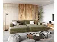 DeLife Big-Sofa Cubico 290x170 cm Samt Olive