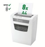 LEITZ Aktenvernichter IQ Home Office S, Partikelschnitt 4x28 mm, bis 8 Blatt, 15