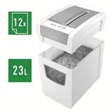 LEITZ Aktenvernichter Slim Office S P4, Partikelschnitt 4x28 mm, bis 12 Blatt,...