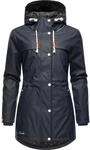 Regenmantel NAVAHOO "Regenmantel Rainy Forest", Damen, Gr. XS, blau (navy),