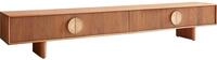 DELIFE Lowboard Surimu, Akazie Hellbraun 240 cm 4 T&uuml;ren Kork-Griff Holzf&uuml;&szlig;e