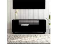 vidaXL TV stand 120x35x48 cm plywood black
