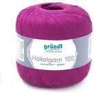 Gr&uuml;ndl H&auml;kelgarn 100, Baumwolle d&uuml;nn zum H&auml;keln Handarbeiten DIY, 100g