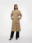 Vero Moda Trenchcoat VMCHLOE LONG TRENCHCOAT GA NOOS Zweireiher mit Bindeg&uuml;rtel,