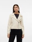 Vero Moda Bikerjacke VMJOSE SHORT FAUX SUEDE JACKET GA NOOS mit asymetrischem