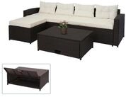 MCW Balkonset MCW-J34, (4-tlg), Tisch inkl. Staufach, Wasserabweisend, Inkl....
