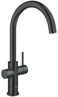 Grohe K&uuml;chenarmatur Blue Home C-Auslauf Starter Kit velvet black