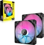 Corsair CPU Kühler iCUE LINK RX140 RGB 140-mm-PWM-Lüfter-Zweier-Starter-Kit Corsair CPU Kühler iCUE LINK RX140 RGB 140-mm-PWM-Lüfter-Zweier-Starter-Kit