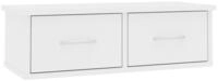 vidaXL Wandregal 60 cm Wand-Schubladenregal Wei&szlig; 60x26x18,5 cm Spanplatte