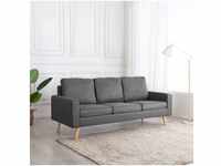 vidaXL Sofa 3-Sitzer-Sofa Hellgrau Stoff Couch