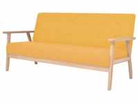 vidaXL 3-Sitzer Sofa Stoff Gelb (244659)
