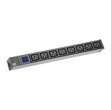 Bachmann BN0500 19 Zoll 1HE 8xC19 Steckdosenleiste (Kabell&auml;nge 2 m), Strom 2,0m