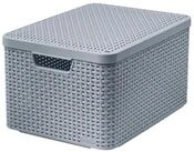Curver Aufbewahrungskorb, Aufbewahrungsbox mit Deckel 44,5 x 33 x 24,8 cm