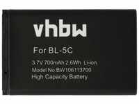 vhbw kompatibel mit TopCom BabyViewer 4500, 2500 Akku Li-Ion 700 mAh (3,7 V)