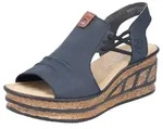 Rieker Keilsandalette, Sommerschuh, Sandale, Keilabsatz, mit seitlichen