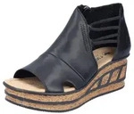 Rieker Keilsandalette, Sommerschuh, Sandale, Keilabsatz, mit...