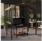 Outsunny Grillpavillon Grill&uuml;berdachung, Wetterfester, mit Haken, mit 0