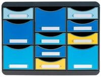 EXACOMPTA Schubladenbox Schubladenbox STORE BOX MULTI 11 offene Schubladen sortiert