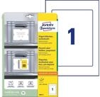 Avery Zweckform Etiketten Tr&auml;ger-Etiketten 220x160 mm wei&szlig; VE=5 St&uuml;ck / 5...