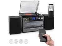 Auna TC-386 Stereoanlage (UKW/MW-Radiotuner, Stereoanlage mit CD Player Vinyl...