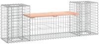 vidaXL Gartenbank Gartenbank aus Gabionen 183x41x60,5 cm Massivholz Douglasie...
