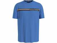 Tommy Hilfiger T-Shirt MONOTYPE CHEST STRIPE TEE mit Markenlogo, blau