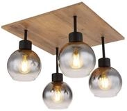 GLOBO LIGHTING Deckenleuchten Moitas, ohne Leuchtmittel, runde oder eckige Form